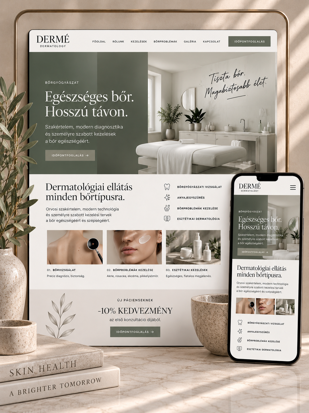 DERMÉ bőrgyógyászati weboldal